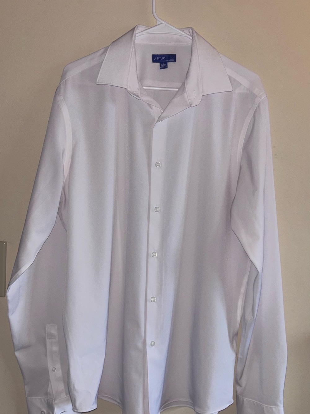 Apt. 9 NWOT Men's White Dress Shirt - Classic Long Sleeve L 16/16.5